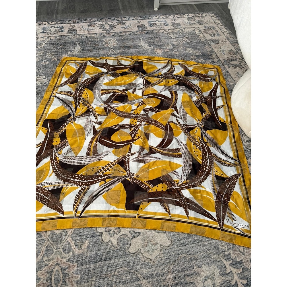 Valentina Pei Manlic Bonetti Italy Scarf Yellow Brown